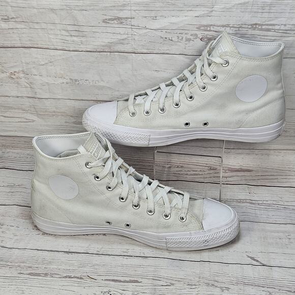 Converse Unisex Chuck Taylor All Star Pro HiTop All White Men 11.5/Women 13.5 - Picture 2 of 8